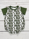 Papa's Boy Camouflage Baby Bubble