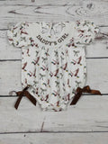Duck Printed Daddy's Girl Smocked Bubble